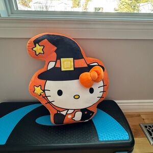 Sanrio Halloween Hello Kitty Pillow - Orange and Black